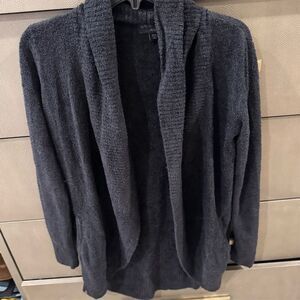 Barefoot Dreams Women's XS Black CozyChic Lite Cardigan Sweater